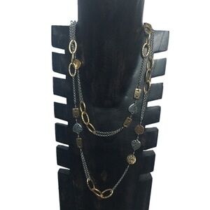 Brighton LONG HEART AND CHAIN LINK NECKLACE